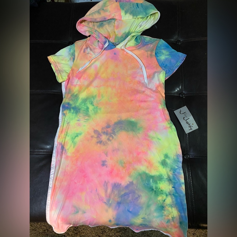 Colorful Tie-dye dress. Or use it as a seim coverup!